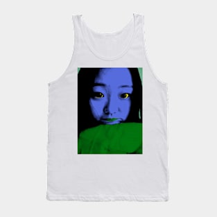 BEAUTIFUL FUNNY ASIAN GIRL POP ART COLOR Tank Top